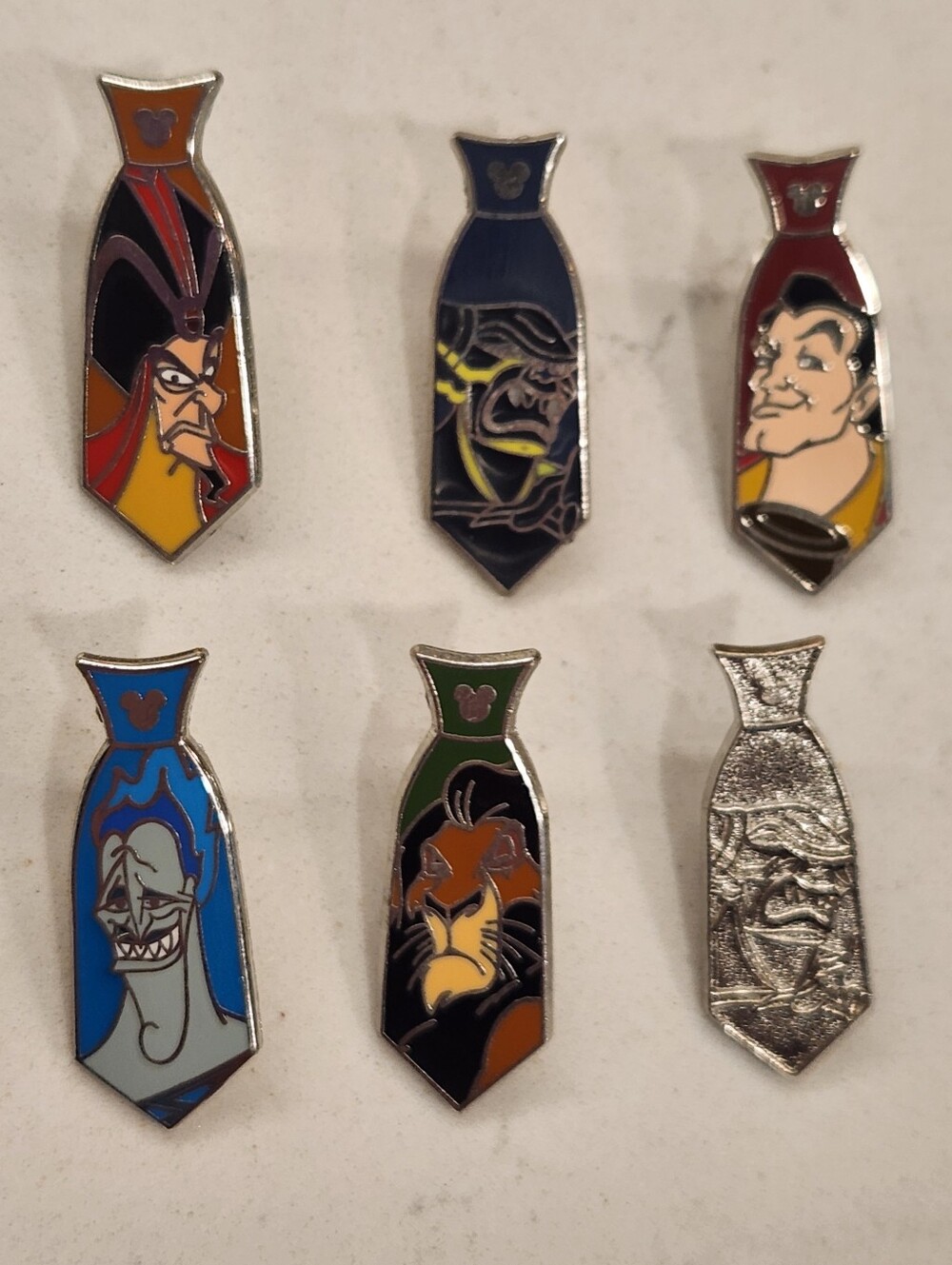 Disney Villain Neckties Pins 2015